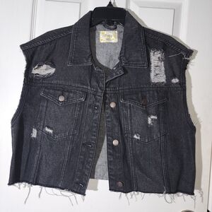 Daisy Dark Gray Denim Jacket
